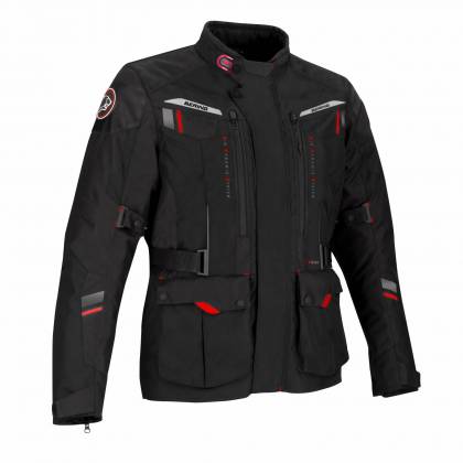 Geacă Moto din Textil BERING DARKO · Negru / Roșu  - 0