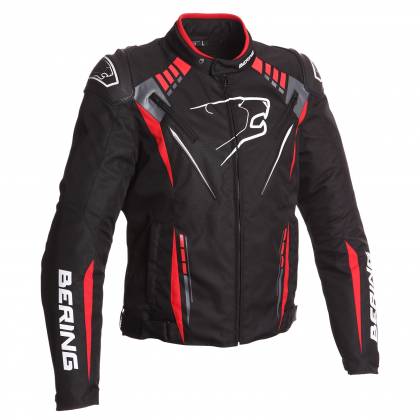 Geacă Moto din Textil BERING PRIMO-R · Negru / Roșu  - 0