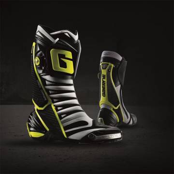 Cizme Moto Sport - Racing cu DryTech GAERNE GP1 EVO · Alb / Negru / Galben Fluo  - 1