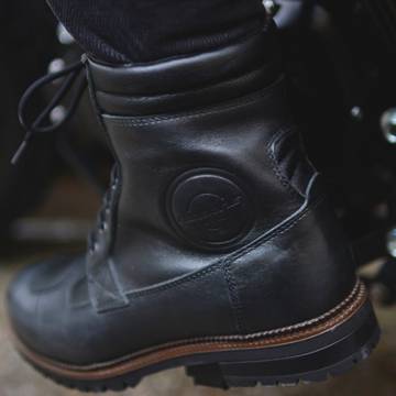 Ghete Moto Chopper GoreTex & Piele Naturală GAERNE G-STONE · Negru  - 2