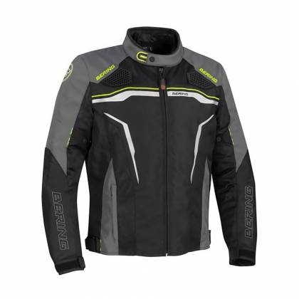 Geacă Moto din Textil BERING BATIST · Negru / Gri  - 0