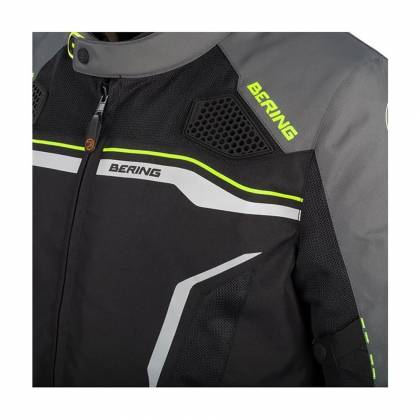Geacă Moto din Textil BERING BATIST · Negru / Gri  - 1