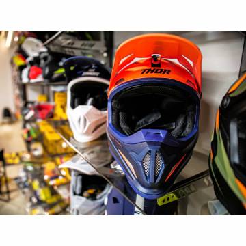 Cască Enduro - Cross THOR SECTOR RACER · Portocaliu / Albastru / Galben  - 5