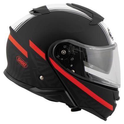 Cască Moto Flip-Up SHOEI NEOTEC-II SEPARATOR TC-5 · Negru / Alb / Roșu  - 3