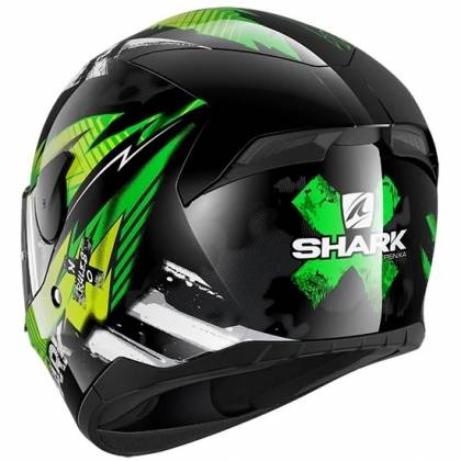 Cască Moto Integrală SHARK D-SKWAL 2 PENXA · Negru / Alb / Verde  - 4