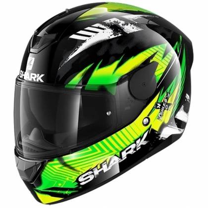 Cască Moto Integrală SHARK D-SKWAL 2 PENXA · Negru / Alb / Verde  - 0