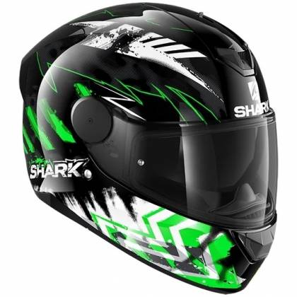 Cască Moto Integrală SHARK D-SKWAL 2 PENXA · Negru / Alb / Verde  - 3