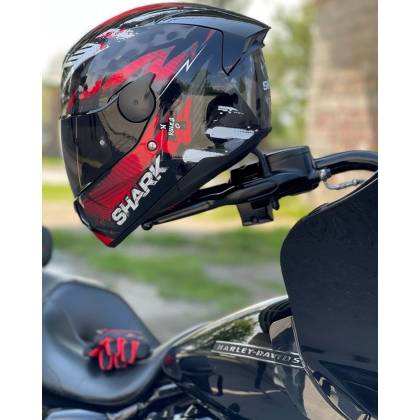 Cască Moto Integrală SHARK D-SKWAL 2 PENXA · Negru / Alb / Roșu  - 2