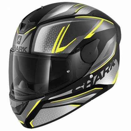 Cască Moto Integrală SHARK D-SKWAL 2 DAVEN · Negru / Gri / Galben Fluo  - 0