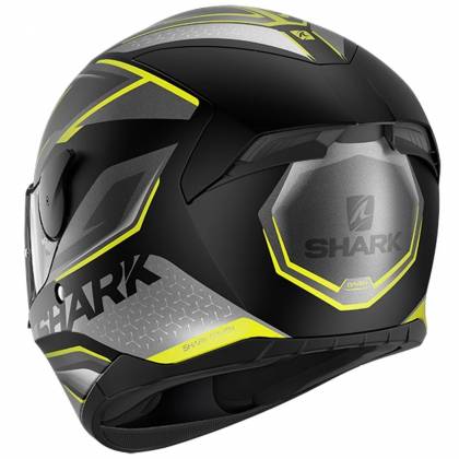 Cască Moto Integrală SHARK D-SKWAL 2 DAVEN · Negru / Gri / Galben Fluo  - 4