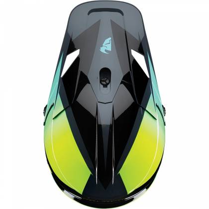 Cască Enduro - Cross THOR SECTOR FADER · Verde Fluo / Negru  - 3