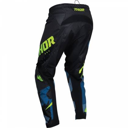 Pantaloni Enduro - Cross Copii THOR SECTOR WARSHIP · Negru / Galben / Albastru  - 1