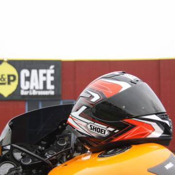 Cască Moto Integrală SHOEI X-SPIRIT III POWER RUSH TC-8 · Portocaliu / Verde / Albastru  - 1