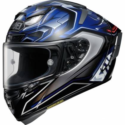 Cască Moto Integrală SHOEI X-SPIRIT III AERODYNE TC-2 · Negru / Albastru / Alb / Roșu  - 0