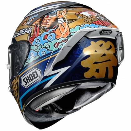 Cască Moto Integrală SHOEI X-Spirit III Motegi3 TC-2 · Albastru / Alb / Auriu  - 2