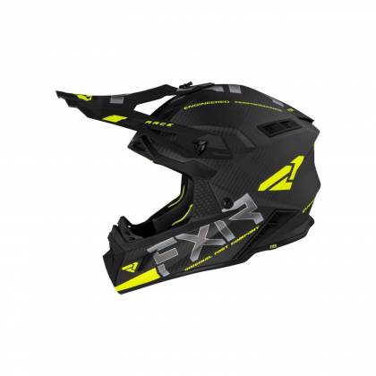 Cască Enduro - Cross - Snowmobil FXR RACING HELIUM CARBON · Negru / Verde-Fluo / Gri  - 1