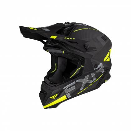 Cască Enduro - Cross - Snowmobil FXR RACING HELIUM CARBON · Negru / Verde-Fluo / Gri  - 0