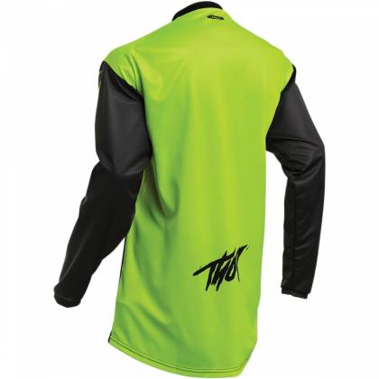 Tricou Enduro - Cross THOR SECTOR LINK · Negru / Verde-Fluo  - 1