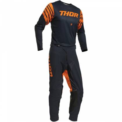Tricou Enduro - Cross THOR PRIME PRO · Negru / Portocaliu  - 2