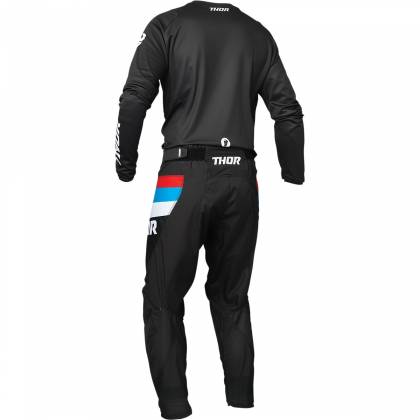 Tricou Enduro - Cross THOR PULSE RACER · Negru / Albastru / Roșu  - 3