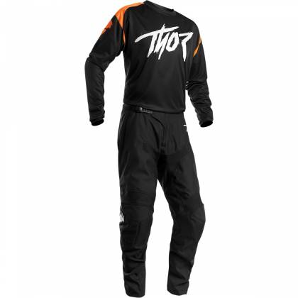 Tricou Enduro - Cross Copii THOR SECTOR LINK · Negru / Portocaliu  - 2
