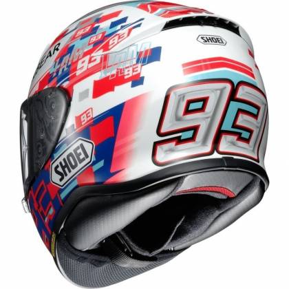 Cască Moto Integrală SHOEI NXR MARQUEZ POWER UP TC-1 · Negru / Alb / Roșu / Albastru  - 4