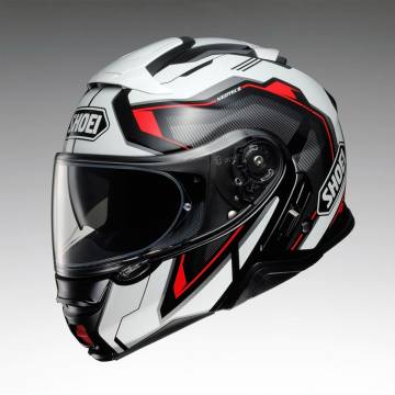 Cască Moto Flip-Up SHOEI NEOTEC-II RESPECT TC-1 · Negru / Alb / Roșu  - 2