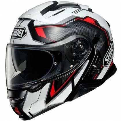 Cască Moto Flip-Up SHOEI NEOTEC-II RESPECT TC-1 · Negru / Alb / Roșu  - 0