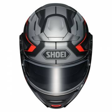 Cască Moto Flip-Up SHOEI NEOTEC-II RESPECT TC-5 · Negru / Gri / Roșu  - 3