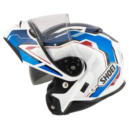 Cască Moto Flip-Up SHOEI NEOTEC-II RESPECT TC-10 · Negru / Albastru / Alb / Roșu  - 1