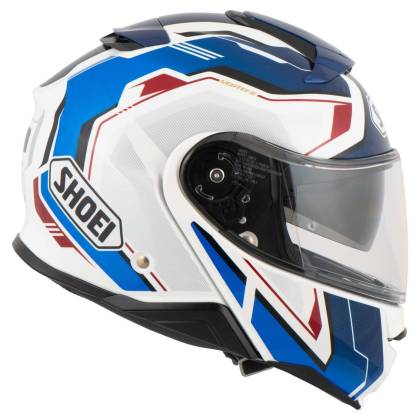 Cască Moto Flip-Up SHOEI NEOTEC-II RESPECT TC-10 · Negru / Albastru / Alb / Roșu  - 3
