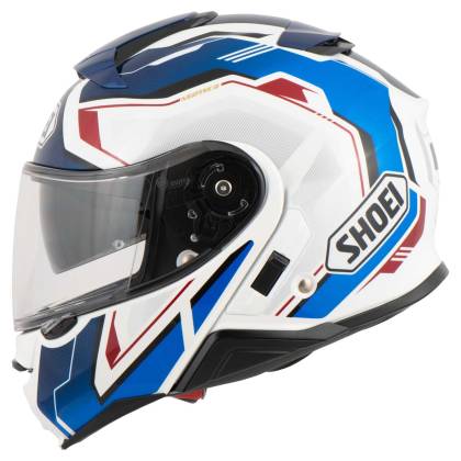 Cască Moto Flip-Up SHOEI NEOTEC-II RESPECT TC-10 · Negru / Albastru / Alb / Roșu  - 2