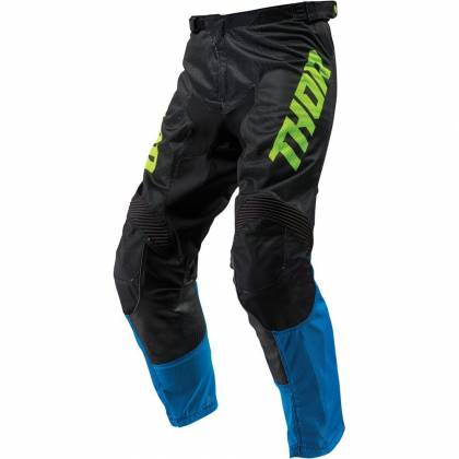 Pantaloni Enduro - Cross THOR PULSE AIR · Negru / Albastru  - 1