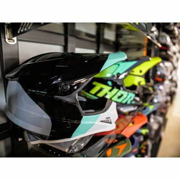 Cască Enduro - Cross THOR SECTOR BOMBER MIPS S9 · Negru / Verde / Alb  - 3