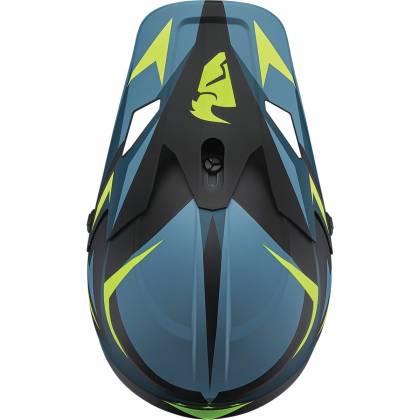 Cască Enduro - Cross THOR SECTOR WARSHIP · Negru / Verde Fluo / Albastru  - 3