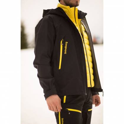 Geacă Softshell STRINDBERG 2131/18D, Dermizax · Negru / Galben  - 2
