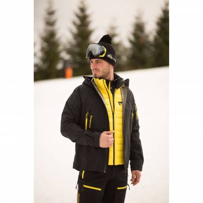 Geacă Softshell STRINDBERG 2131/18D, Dermizax · Negru / Galben  - 1