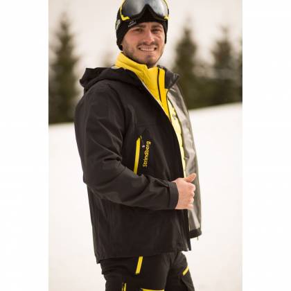 Geacă Softshell STRINDBERG 2131/18D, Dermizax · Negru / Galben  - 3