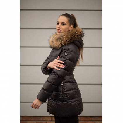 Geacă Lungă Puf Damă STRINDBERG 5173 · Negru  - 2