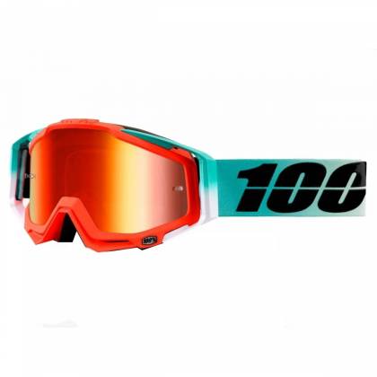 Ochelari Enduro - Cross 100% RACECRAFT · Pink-Fluo / Negru  - 0