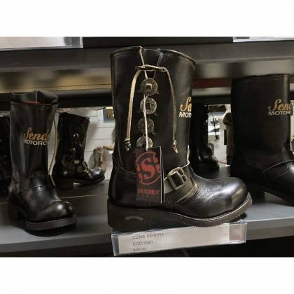 Cizme Moto Chopper din Piele Naturală SENDRA BOOTS 3580 Huricane Manila  · Negru  - 1