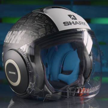 Cască Moto Open Face SHARK NANO TRIBUTE · Negru  - 1