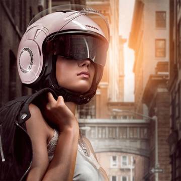 Cască Moto Open Face SHARK NANO CRYSTAL · Roz  - 1