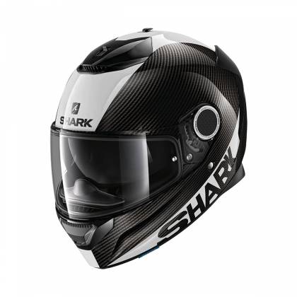 Cască Moto Integrală SHARK SPARTAN CARBON SKIN · Negru / Alb  - 0