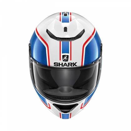 Cască Moto Integrală SHARK SPARTAN PRIONA · Alb / Albastru / Roșu  - 1