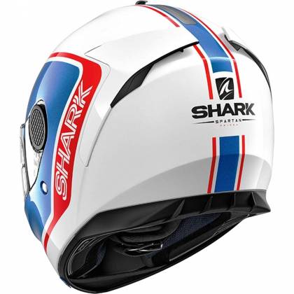 Cască Moto Integrală SHARK SPARTAN PRIONA · Alb / Albastru / Roșu  - 2