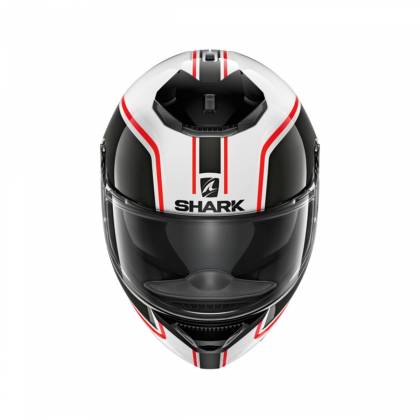Cască Moto Integrală SHARK SPARTAN PRIONA · Alb / Negru / Roșu  - 1