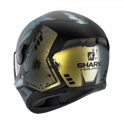 Cască Moto Integrală SHARK D-SKWAL 2 DHARKOV · Negru / Auriu / Albastru Mat  - 2