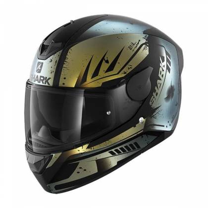 Cască Moto Integrală SHARK D-SKWAL 2 DHARKOV · Negru / Auriu / Albastru Mat  - 0