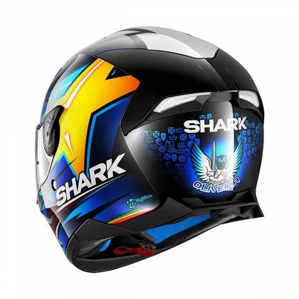 Cască Moto Integrală SHARK SKWAL 2 REPLICA OLIEVIRA cu Lumini LED · Albastru / Galben / Negru  - 2